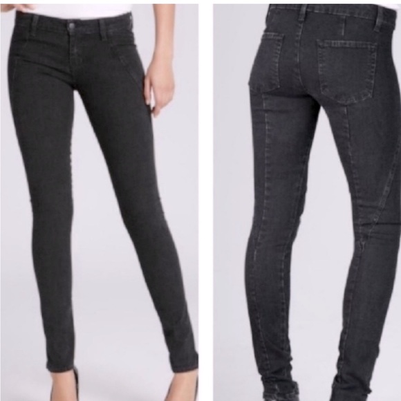 Vince Seamed Jean Legging in Asphalt Wash Sz 28 high waist black denim - Picture 9 of 9